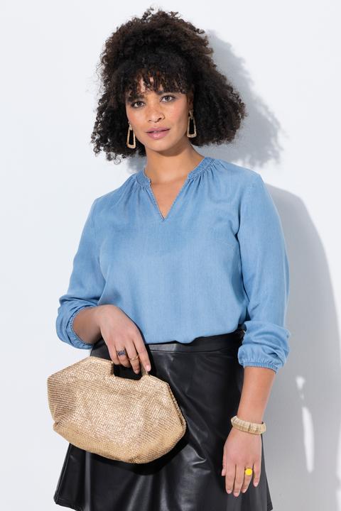 Produktbild Miamoda Bluse, A-Linie, Lyocell, Langarm (48)