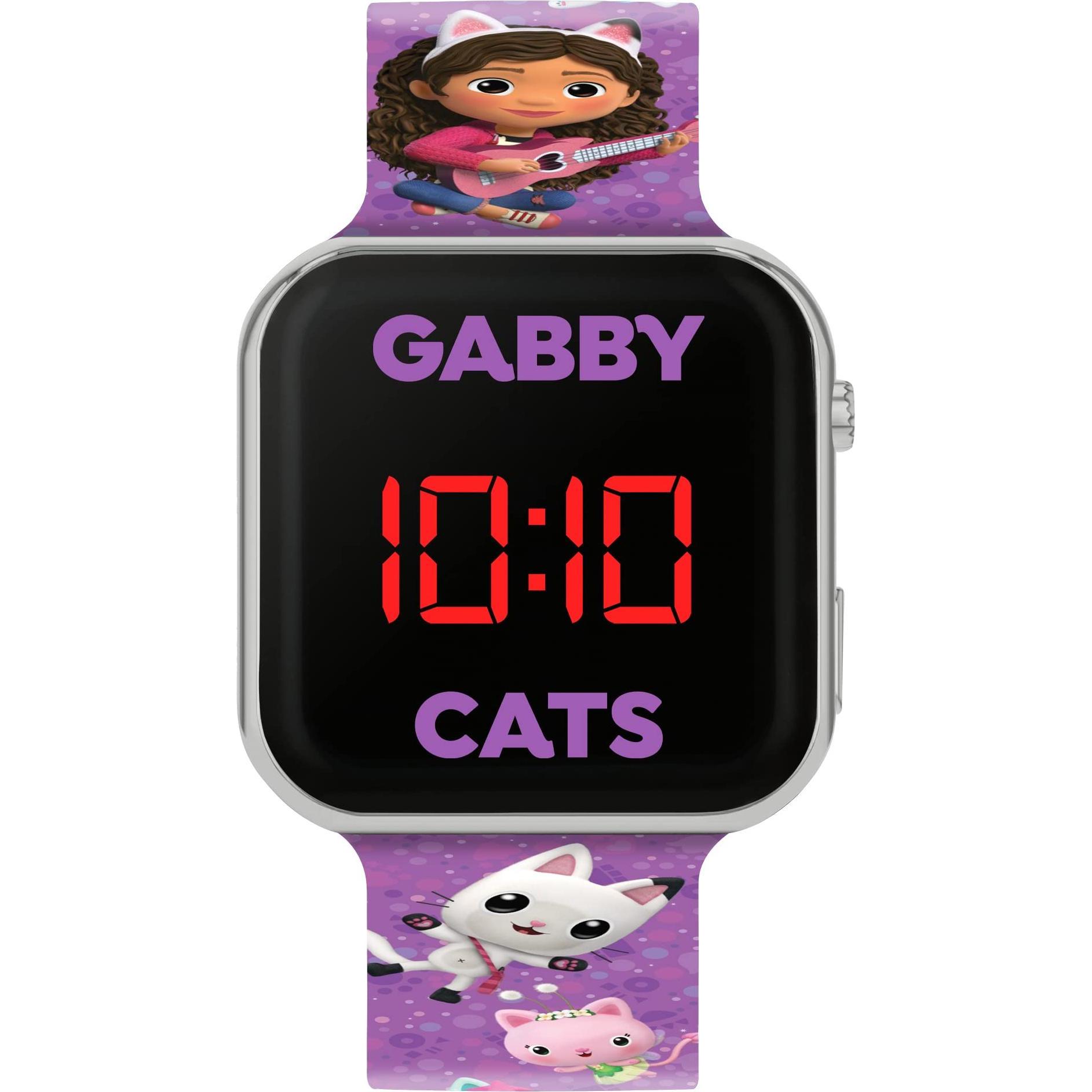 Disney, Armbanduhr, Gabby's Dollhouse LED Watch, Violett, (Digitaluhr)
