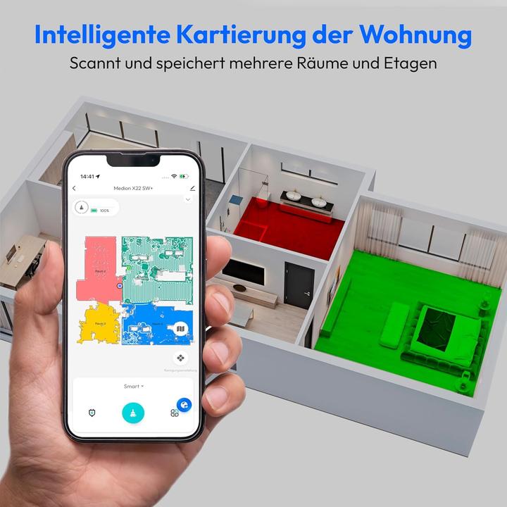 Produktbild Medion Saugroboter mit Wischfunktion und Absaugstation (5000 Pa)