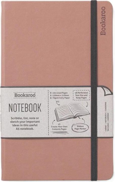 IF Bookaroo Notizbuch Journal A5 – Pulver (A5, À rayures, Couverture rigide)