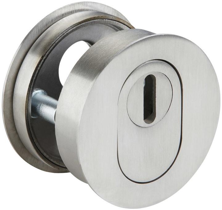 Hermat Schutzrosette 2038.KS/FLACH,rund,15mm,ZA/PZ,ER matt,TS60-85 (Türgriff)