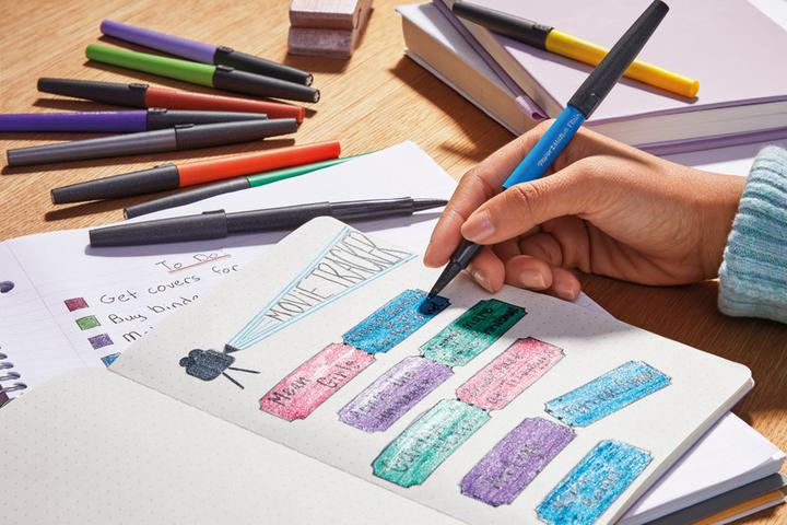 Immagine prodotto Paper Mate penne con punta in fibra Flair 6s METALLIC M (Multicolore, 6 x)
