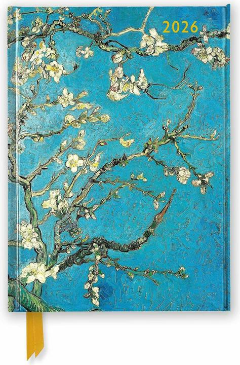Actual product image Vincent van Gogh: Almond Blossom 2026 Luxury Diary Planner - Page to View with Notes (A5, 1 week / 2 pages)