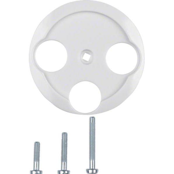 Hager, Programma di commutazione degli accessori, Zentralstück WTF4593PW f.Antennen-Steckdose 3Loch 1930/Glas pws