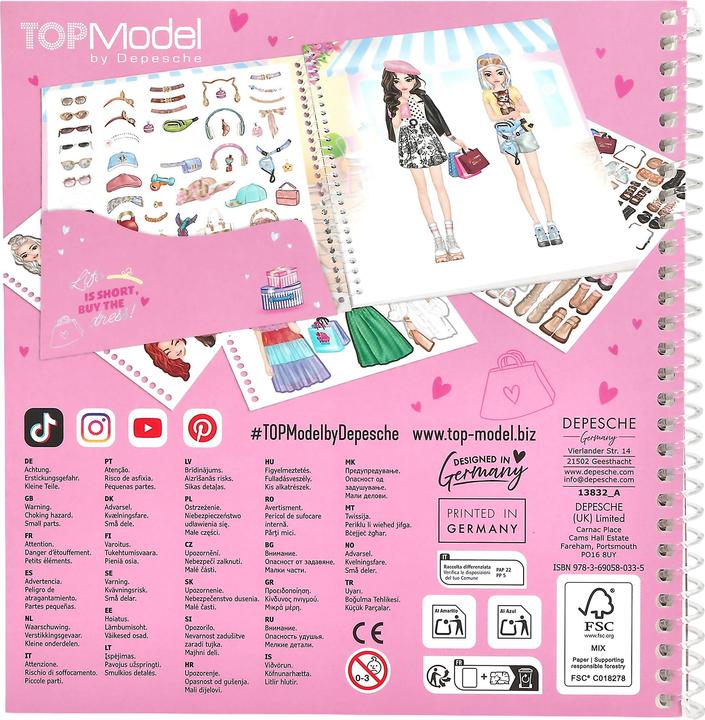 Actual product image Top Model Topmodel - Dress Me Up Stickerbook Shopping Tour (0413832) (11 Sticker)