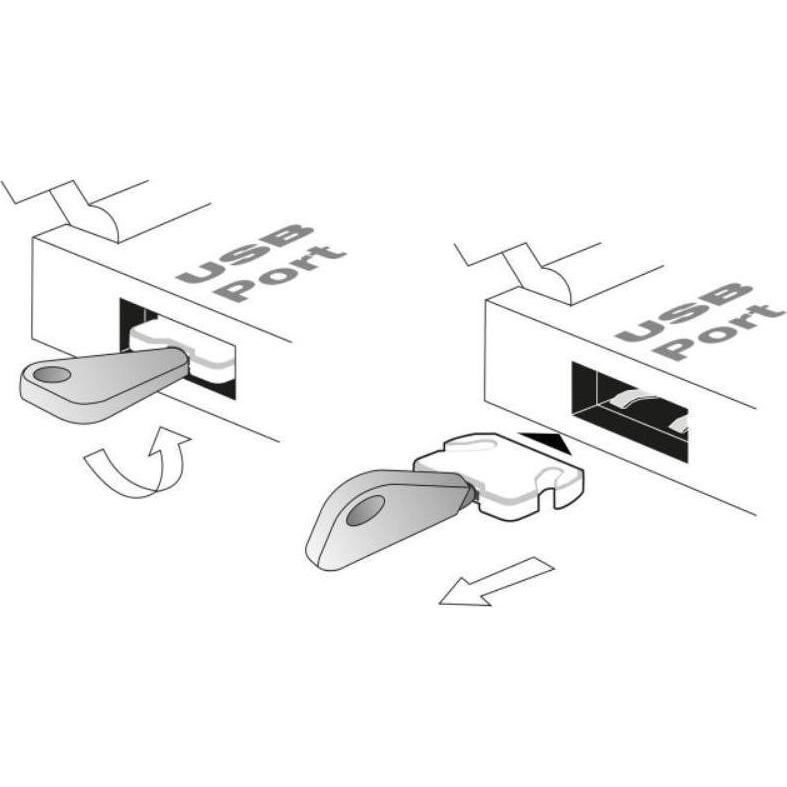 Delock 10 Port Blocker für USB Typ-A Buchse für Artikel 20648, Notebook Security, Weiss