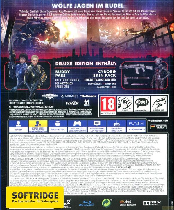 Actual product image Bethesda Wolfenstein: Youngblood - Deluxe Edition (PS4, DE)