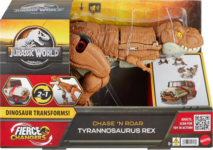Actual product image Jurassic World Fierce Changers™ Chase 'N Roar Tyrannosaurus Rex