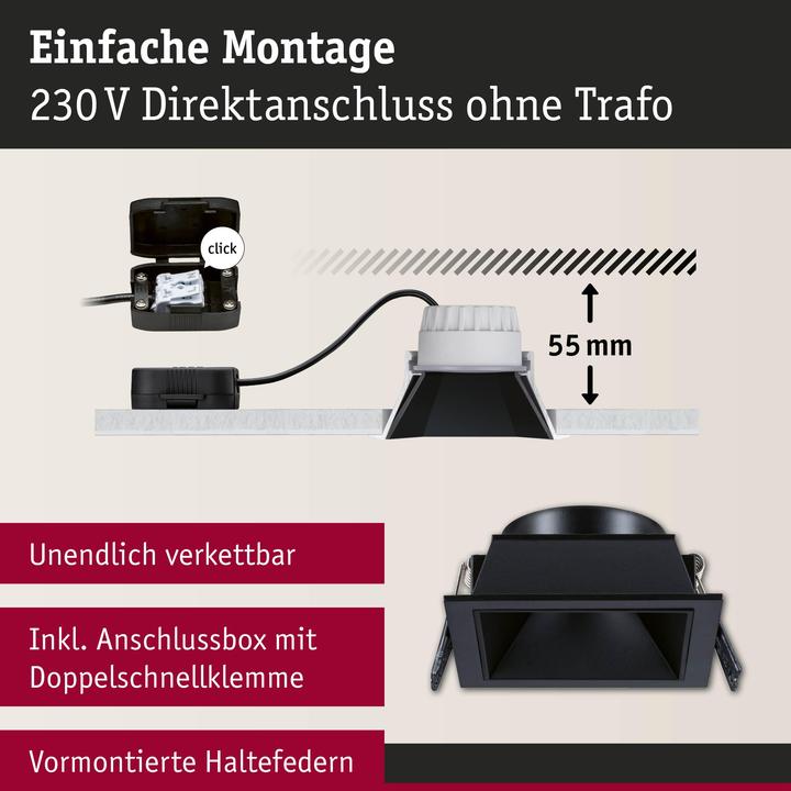 Produktbild Paulmann Einbauleuchten-Set Cole 3-Step-Dim (470 lm)