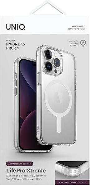 Produktbild Uniq etui LifePro Xtreme iPhone 15 Pro 6.1" Magclick Charging przeźroczysty/frost clear (Apple iPhone 15 Pro)