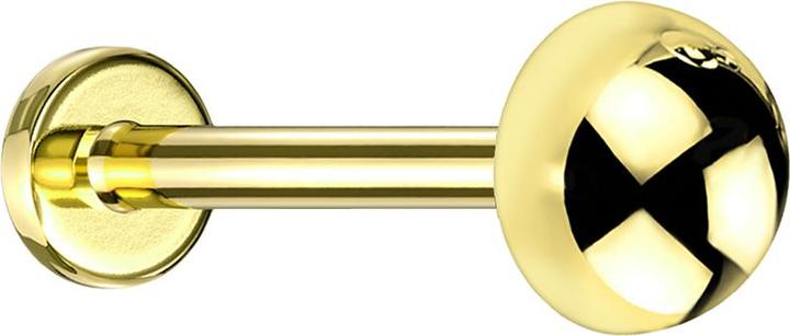 Image du produit Star Piercing Micro Labret femelle dôme plaqué or (sans laiton, Titane)
