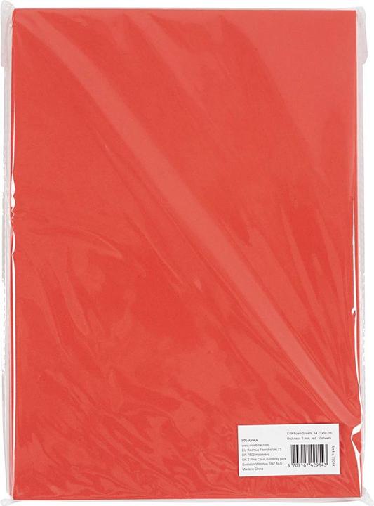Actual product image Creativ Company EVA Foam Vellen Rood A4, 10pcs.