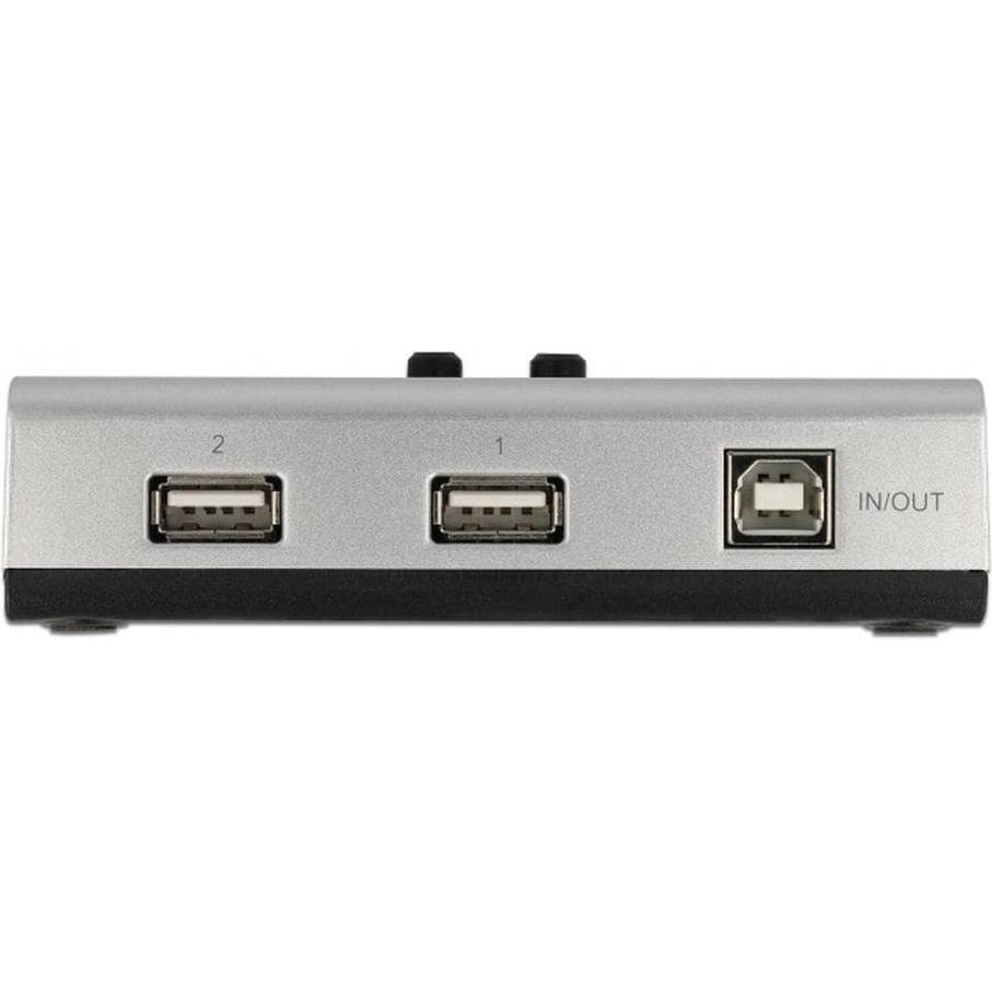 Thumbnail - Delock Umschalter USB 2.0 mit 1 x Typ-B Buchse zu 2 x Typ-A Buchse manuell bidirektional (USB-B, 2 Ports), Dockingstatio...