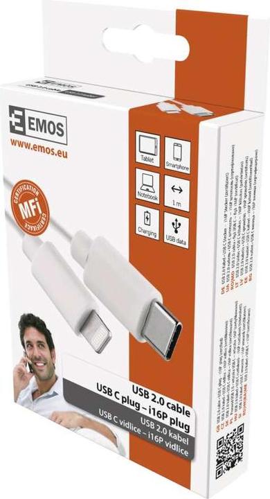 Produktbild Emos USB C — Lightning (1 m, USB 2.0, 27 W)