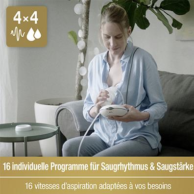 Produktbild NUK Nature Sense elektrische Doppelmilchpumpe mit Akku und LCD-Display