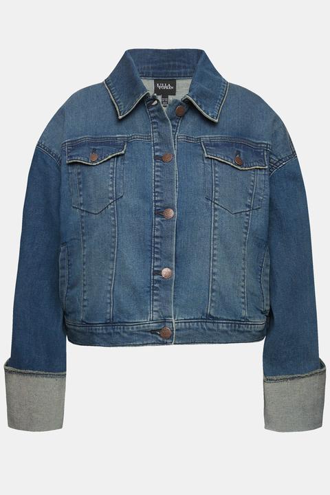 Actual product image Ulla Popken Wide Cuff Denim Jacket (60)