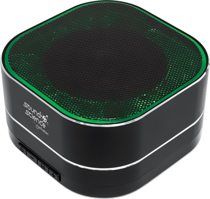 Produktbild Manhattan Sound Science Metallic LED Bluetooth®-Lautsprecher (6 h, Batteriebetrieb)