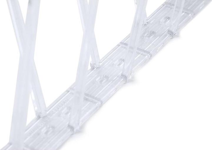 Produktbild Swissinno Taubenabwehrspikes transparentes Polycarbonat 300cm inkl. Silikonkleber