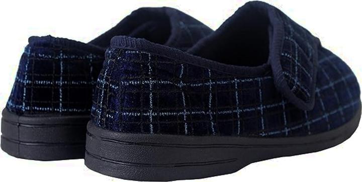 Immagine prodotto Zedzzz Pantofole George in velluto con chiusura a velcro a quadretti (43)