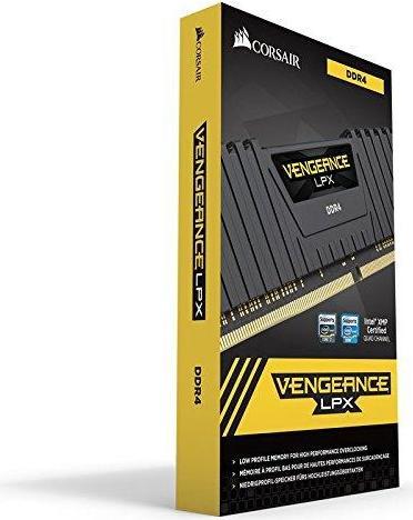 Image du produit Corsair 8GB DDR4 2400MHz Dimm non bufférisé 16-16-16-39 Vengeance LPX Juodas Heat spreader 1,2V XMP2.0 (1 x 8GB, 2400 MHz, RAM DDR4, DIMM)