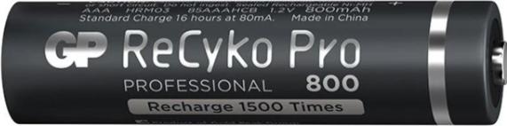 Produktbild GP Batteries GP Nab??jec?? bat. ReCyko Pro AAA (HR03) - 4ks (4 Stk., Gerätespezifisch, 800 mAh)