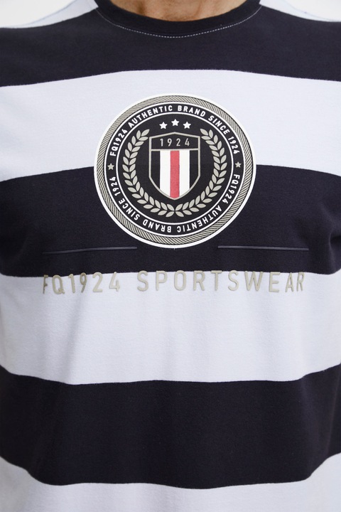 Produktbild FQ1924 FQTom SS stripe tee w logo print 21900645 (XXL)