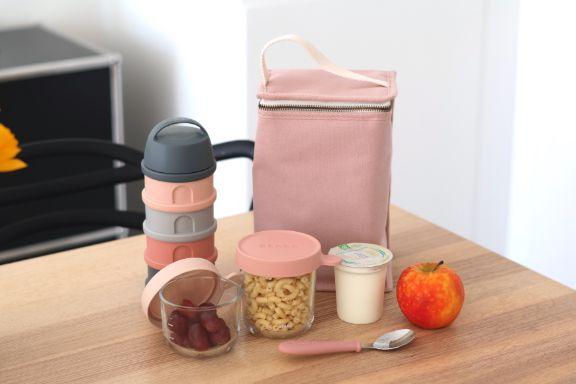 Actual product image Beaba Insulated bag for baby food canvas pink