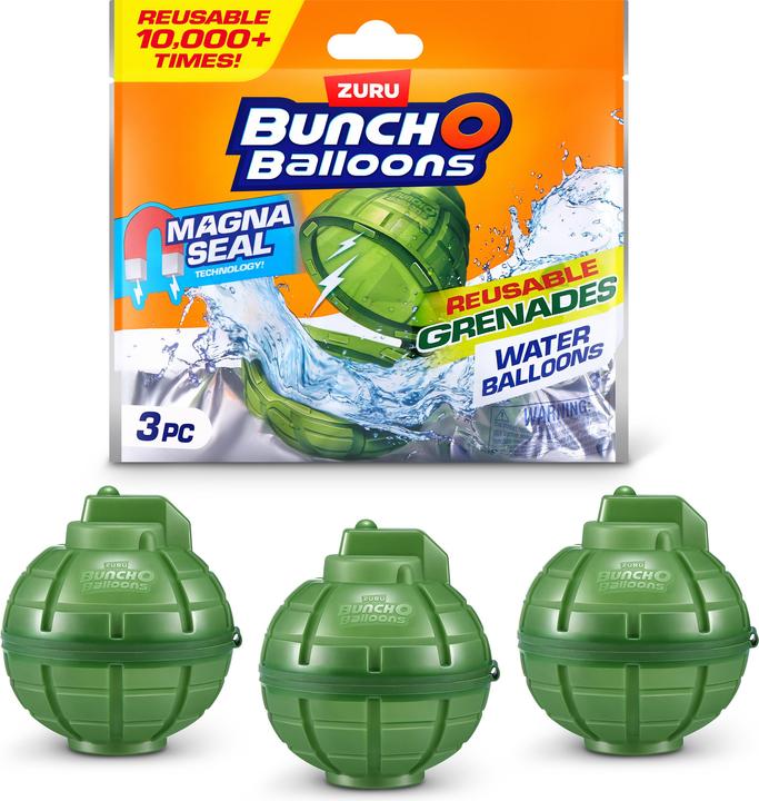 Zuru Bunch-o-Balloons Wiederverwendbare magnetische Wassergranaten, 3er-Pack (3x)