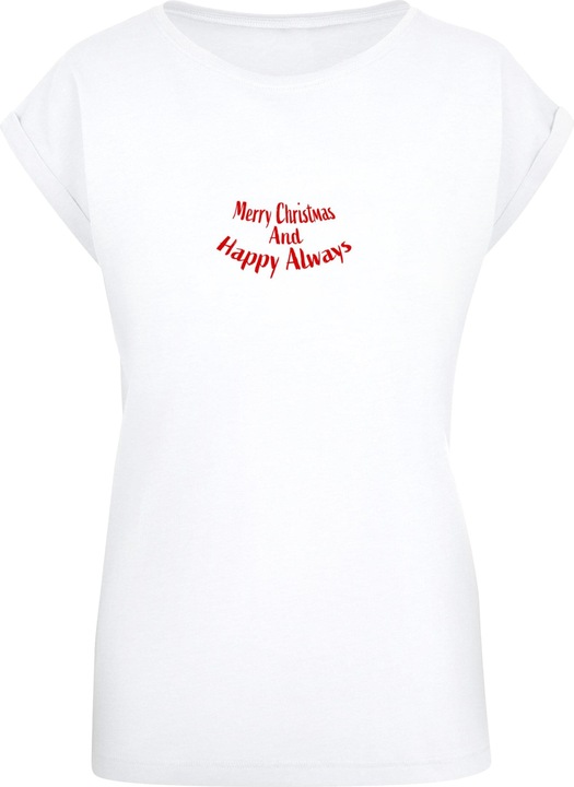 Image du produit Merchcode Ladies Merry Christmas And Happy Always Extended Shoulder Tee - 116937 (M)
