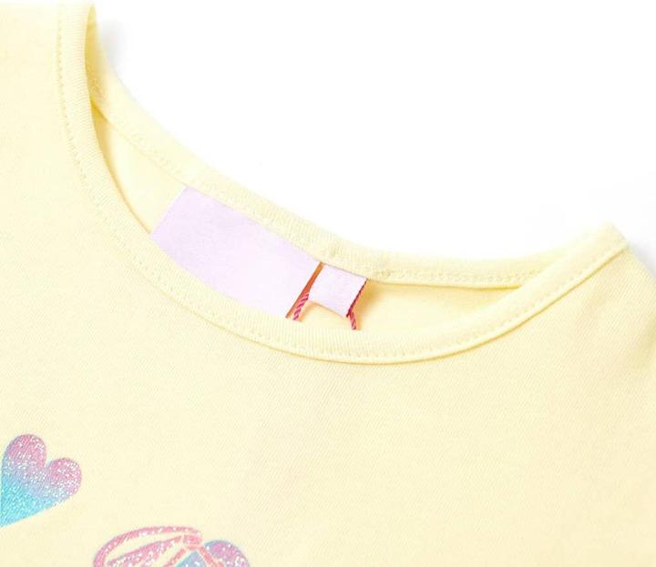 Produktbild VidaXL Kinder-T-Shirt Zartgelb 140,Material: 95 % Baumwolle. 5 (140)