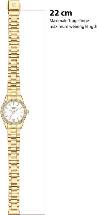 Produktbild Glanzstücke München Damen Quarzuhr gelbgold Edelstahl gelbgold - 38000 (Analoguhr, 25 mm)