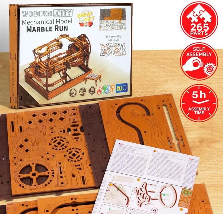 Actual product image WoodenCity Holzmodel 3D Marble Run
