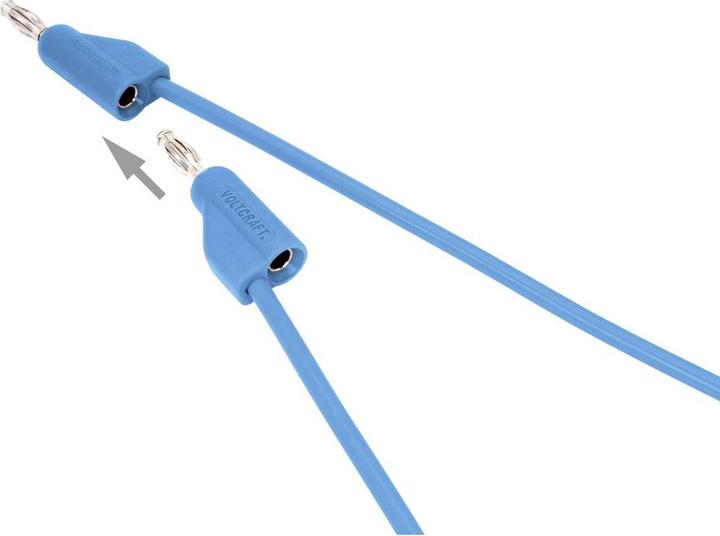 Actual product image Voltcraft Highly flexible test leads SET 0.25 m 30 V/AC, 60 V/DC 10 A