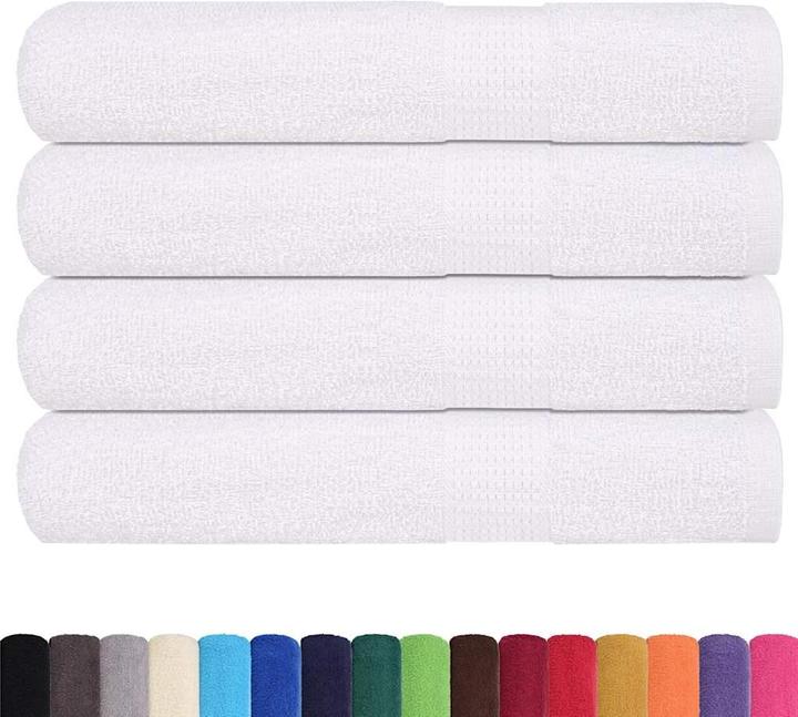 Image du produit vidaXL Serviettes 4 pcs. Blanc 100x200 cm 360 g/m² 100% coton Serviette de plage (100 x 200 cm)
