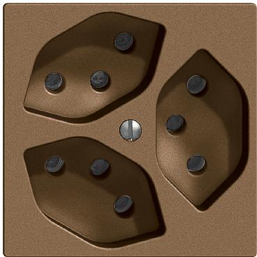 Produktbild Feller Steckdose 3xT13 10A coffee