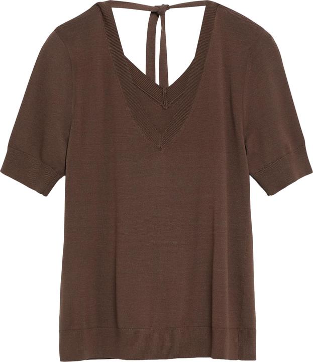 Actual product image Comma Kurzarm-Pullover mit tiefem Rückenausschnitt und Bindedetail (46)
