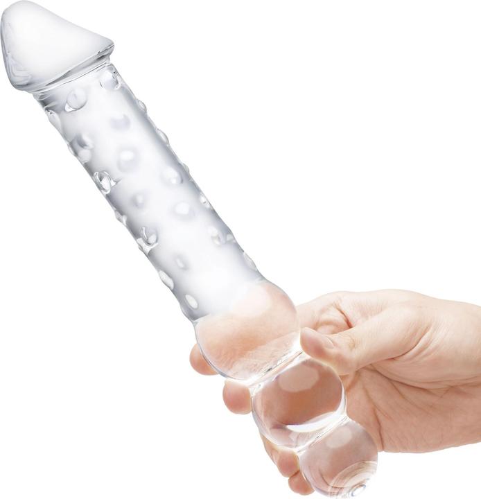 Produktbild Gläs Double Ended Glass Dildo with Anal Beads