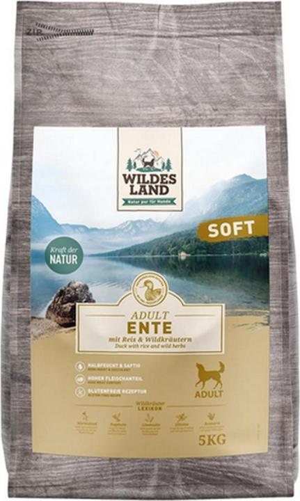 Wildes Land Halbfeuchtfutter Ente mit Reis & Wildkräutern 5 kg (Adult, 1 Stk., 5000 g)