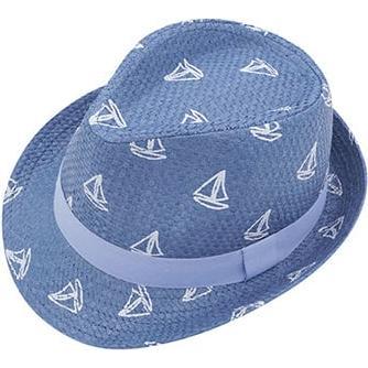 Maximo, Unisex, Hut, Strohhut Boat, Blau, (L)