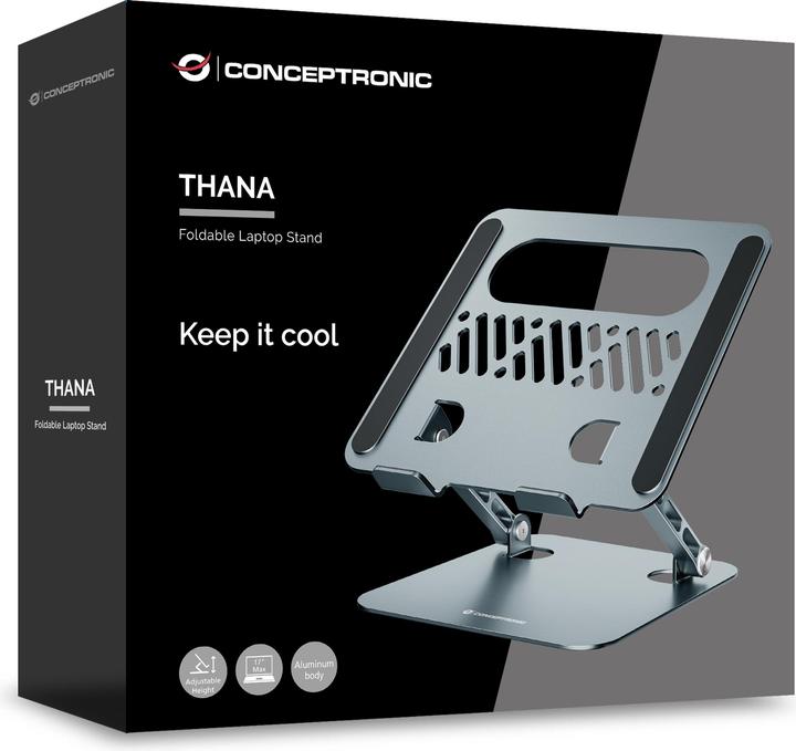 Actual product image Conceptronic Laptop Halterung Faltbar Grau