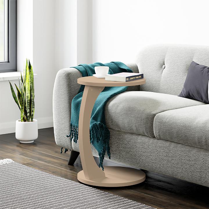 Produktbild En.Casa Beistelltisch Holeby 56 x Ø 38 cm Cappuccino