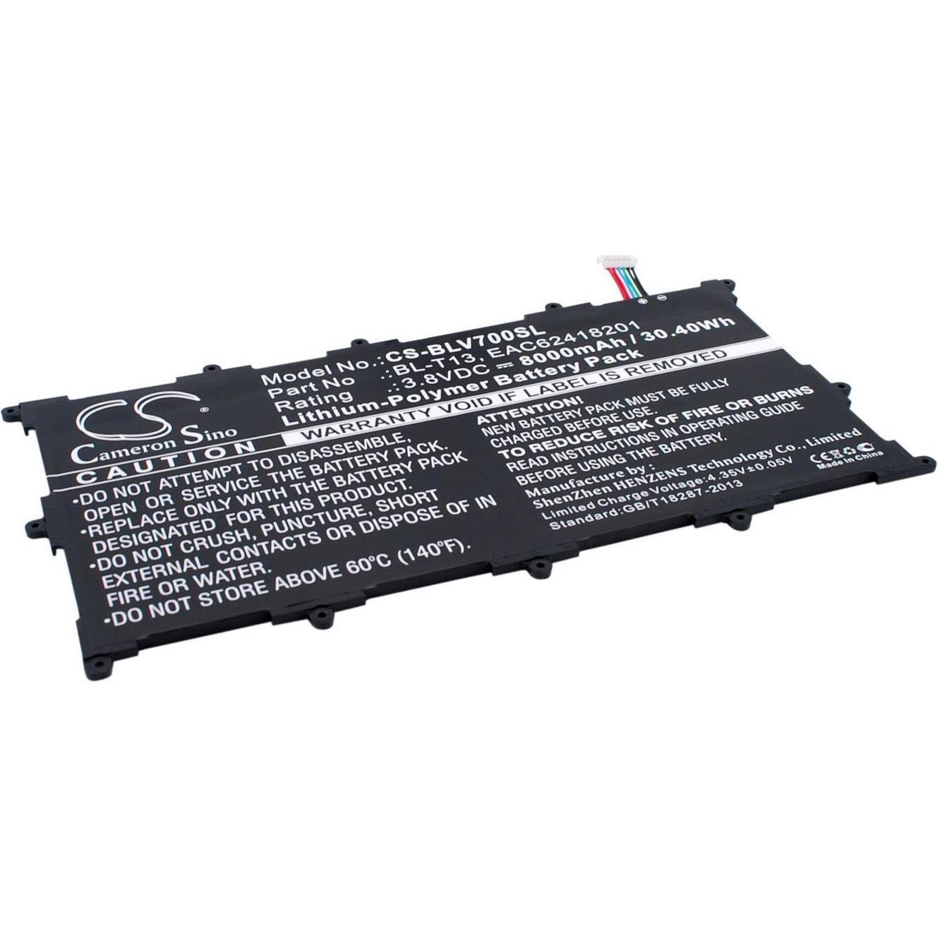 Thumbnail - CoreParts Battery for LG Mobile (8000 mAh), Notebook Akku, Schwarz