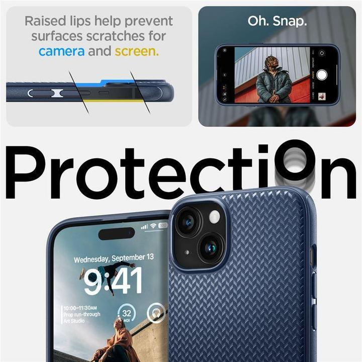 Immagine prodotto Spigen Mag Armor MagSafe, blu navy - iPhone 15 Plus (Apple iPhone 15 Plus)