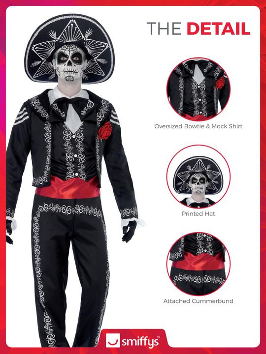 Image du produit Smiffys Journée des morts - Os supérieurs (L)