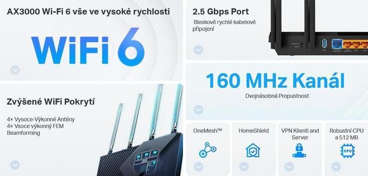 Produktbild TP-Link Archer AX55 Pro Wi-Fi 6 Dual-Band 2.5Gbit Router AX5400