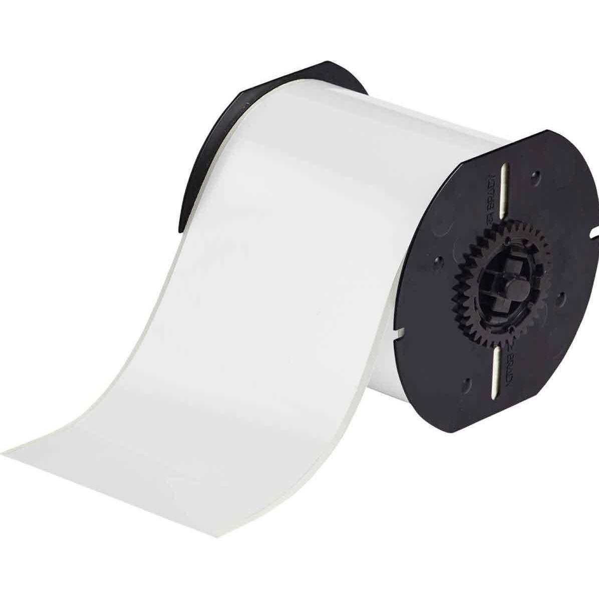 Brady, Etiketten, B30C-4000-489, Polyester, Weiss, matt, 101.60 mm x 39.62 m, extrem stark haftend, Endlos
