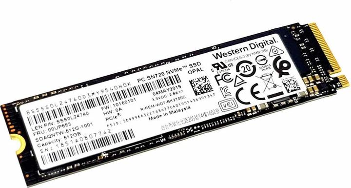 Produktbild Lenovo 512G,M.2,2280,PCIe3x4,WD,OPAL (512 GB, M.2 2280)