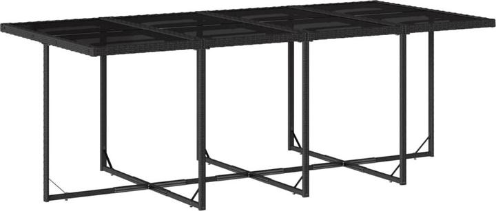 Produktbild VidaXL Gartenmöbel Essgruppe Gartengarnitur Sitzgruppe 9tlg. Schwarz Poly Rattan (220 cm)