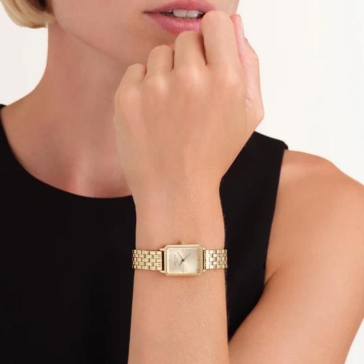 Produktbild Rosefield Octagon XS Champagne Gold Steel Armbanduhr (Analoguhr, 19.50 mm)