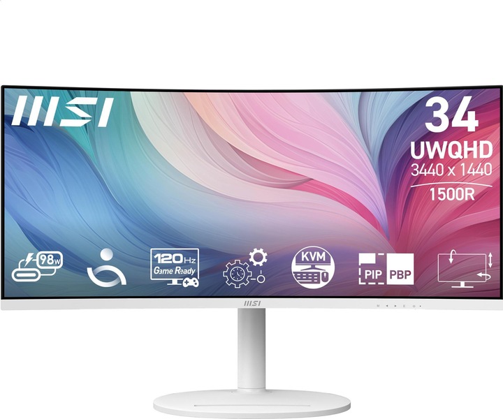 Produktbild MSI Modern MD342CQPWDE / / / 4ms/3340x1440 UWQHD (3440 x 1440 Pixel, 34")